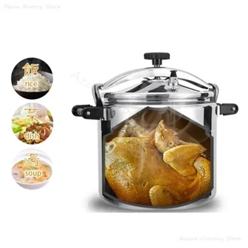Pentola a pressione in alluminio a prova di esplosione Pentola a pressione per la casa Ristorante Mensa Pentola a pressione addensata di grande capacità 11L 15L