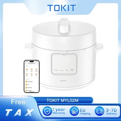TOKIT MYL02M Elektrisk trykkoger, yoghurtmaskine, suppevarmer, 5 l kapacitet, non-stick belagt indergryde, appkontrol