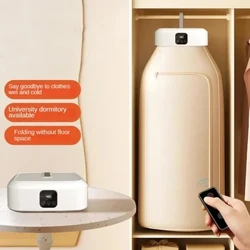 Remote Control Multifungsi Pengering Listrik Busana Ngarep Kabinet Lantai Mesin Pengering Laundry Pengering Udara Anget Kanthi Wektu Ngarep