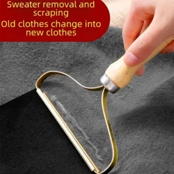 Manual Busana Lint Remover Mantel Sweater Mantel Rambut Alat Pemangkas Wol Pemangkas Ngarep Nganggo Fuzz Buster Ball Remover