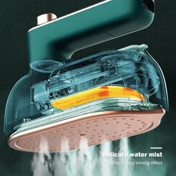 Aelwydydd Mini Stêm Haearn Handheld Gludadwy Steamer Dillad Dwbl Sych Gwlyb Peiriant smwddio Ffabrig ar gyfer Teithio Gartref