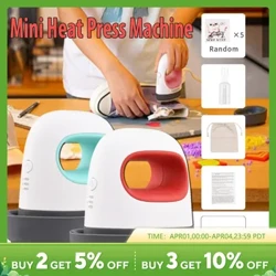 2023 Mới Mini Di Động Sắt Nhiệt Máy Ép Nữ Tay Ngắn DIY Nhãn Máy Dập Nóng Áo Thun In Hình Dễ Dàng Làm Nóng Transfe