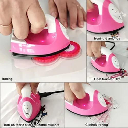 DIY Kanner Handheld Mini Iron Mini Heat Press Machine Rapid Heizung Portable Elektresch Villsäiteg Handwierkskleeder Nähmaterial