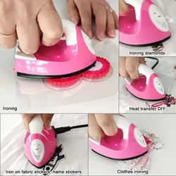 I-DIY Children Handheld Mini Iron Mini Heat Press Machine Ukushisisa Ngokushesha Okuphathekayo Okuphathekayo Okuhlukahlukene Kwezingubo Zobuciko Zokusebenza Izinto Zokuthunga