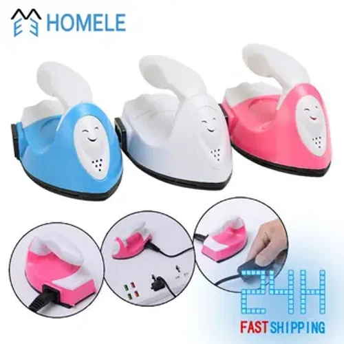 Mini Electric Iron Fast Heated Handheld Children Electric Iron Hotfix Applicator Para sa mga Patch Mga Bato ng Damit Paglalakbay Electric Iron