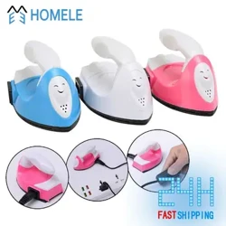 Mini Besi Listrik Cepat Dipanaskan Handheld Anak-anak Besi Listrik Hotfix Aplikator untuk Patch Garmen Batu Perjalanan Besi Listrik