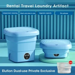 Mini Folding Washing Machine na May Dryer Bucket Socks Panlinis ng Panloob na Panlaba Washer Travel Dormitory 110V-240V EU US
