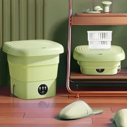 Mesin Cuci Lipat Kaus Kaki Barel Centrifuge Mesin Cuci Busana Celana Dalam Mini Mesin Cuci Portabel kanggo Dehidrasi
