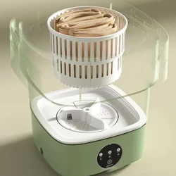 6.5L Malaking Kapasidad Foldable Washing Machine Portable Mini Socks Underwear Panties Washing Machine 3 Modelong May Spinning Dry