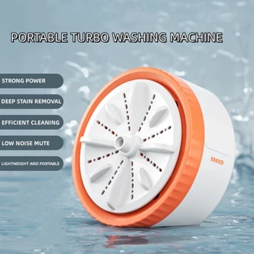 3 växlar Timing Mini Tvättmaskin Bärbar Roterande Turbin Tvättmaskin Underkläder Strumpor Bebiskläder Tvättmaskin