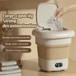 Máy Giặt Di Động 11L Gấp Công Suất Lớn Với Quần Áo Quay Máy Sấy Xô Du Lịch Quần Lót Tất Quần Lót Máy Giặt