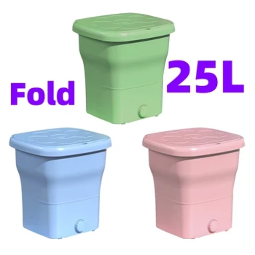 25L Meaisín Níochán Iniompartha Móra Fillte agus Triomadóir Buicéad le haghaidh Éadaí Turasóirí Taisteal Stocaí Uathoibríoch Fo-éadaí Mini Washer