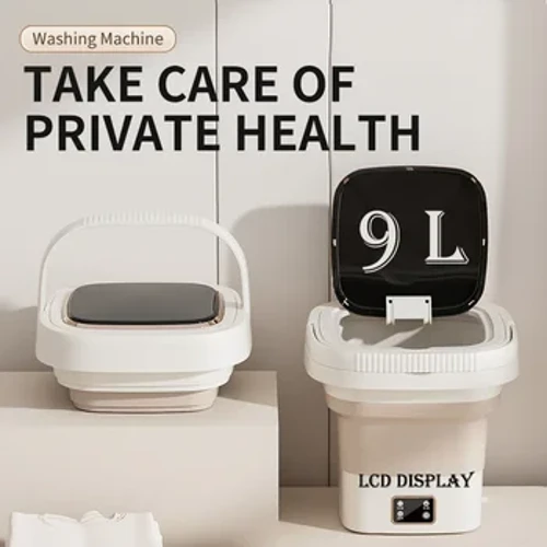 9L Umshini Wokuwasha Obambekayo Ogoqekayo 3 Izindlela Ezine-LCD Display Spin Dryer Automatic Underwear Sock Centrifuge umshini wokuwasha