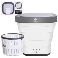 Máquina de lavar portátil 9L Mini lavadora com cesta de drenagem, lavadora pequena dobrável para roupas íntimas, meias, roupas de bebê, toalhas
