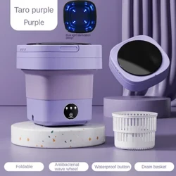 Nešiojama sulankstoma skalbimo mašina su centrifuga, automatine mini apatinių kojinių 110v/220V skalbimo mašina su centrifuga 8L