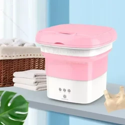 Máy Giặt Gấp Mini Hộ Gia Đình Di Động Nút Cảm Ứng Turbo Cá Nhân Xoay Chu Kỳ Tự Động Vệ Sinh Máy Giặt Dành Cho Du Lịch