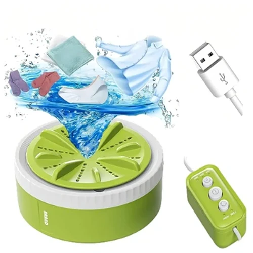 3 ka wikiwiki o ka manawa Mīkini holoi holoi ʻia ʻo USB Rotating Turbine Washing Machine Underwear Socks Washing Machine no ka huakaʻi.