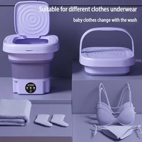 8L Portable Klappbar Wäschmaschinn 220V Socken Underwear Hosen Retractable Haushaltswäschmaschinn Mat Spinning Dréchent