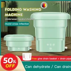 Timba ng Folding Washing Machine para sa Mga Medyas ng Damit Panglinis ng Panloob na Panlaba Washer Travel Washing Machine