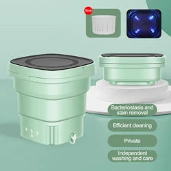 Gấp Gọn Máy Giặt Di Động Với Máy Sấy Xô Đựng Quần Áo Tất Quần Lót Mini Làm Sạch Máy Ly Tâm Máy Giặt Du Lịch