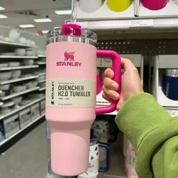 Vip Thả Vận Chuyển Stanley Thép không gỉ Cách Nhiệt Chân Không Tumbler có Nắp Đậy và Ống Hút 40oz Nhiệt Cốc Du Lịch Cà Phê