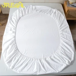 JFLEGAL Pantakip ng Kutson na Fitted Sheet Bed Protector 180x200cm Labahan na Cotton na Friendly sa Balat Matibay Solid na Kulay na Bed Mat Cover