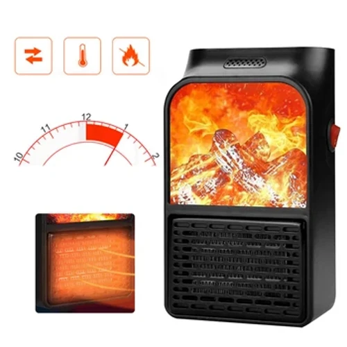 3D Flame Listrik Perapian Pemanas dengan Remote Portabel Kompor Pemanas Anget Plug ing Dinding Portable kanggo Musim Dingin Kamar Tidur Omah