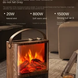 Gerçekçi Alev Efektli 220V Elektrikli Şömine Isıtıcı, Enerji Tasarruflu İç Mekan Isıtıcısı