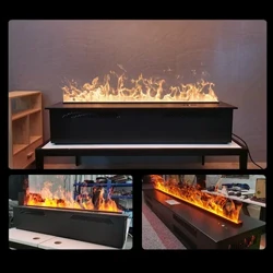 Chimenea eléctrica integrada de decoración al por mayor, atomización, niebla de vapor 3D, chimenea inteligente, chimenea de vapor de agua interior