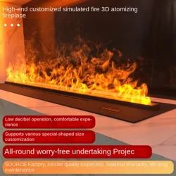 3D atomizatsiya kamini namlash uchun bug 'simulyatsiyasi alangasi Intelligent o'rnatilgan LED etti rang Yong'in xavfi yo'q