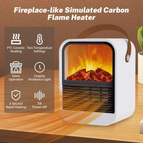 Kamīns Elektriskais sildītājs Silts Ventilators Pārnēsājams Galddators Mājsaimniecības Apkure Plīts Radiators Liesmas Sildītājs