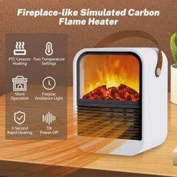 Şömine Elektrikli Isıtıcı Sıcak Üfleyici Fan Taşınabilir Masaüstü Ev Ev ısıtma sobası Radyatör Alev Isıtıcı Makinesi