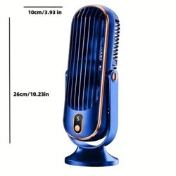 Liela izmēra akumulators ar diviem motoriem mājsaimniecības mazs gaisa dzesētājs, 5 ātrumu gaisa dzesēšanas ventilators 720 ° telpiskais gaisa pūtējs, pārnēsājams USB ventilators
