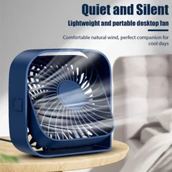 USB Desk Fan 360 ° Rotatable Kepala Mini Meja Kipas Angin Listrik Rumah Kantor Ruang Desktop Kipas Angin Portabel Pendingin Angin Kencang