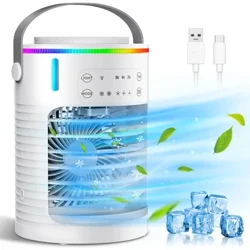 Kipas Pendingin Udara Portabel Multifungsi Pendingin Pendingin Udara Kecil Rumah Kantor Humidifier USB Kipas Pendingin Air Angin Kencang