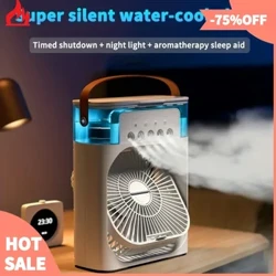 Fan Aeroiriúntóra Inaistrithe, Fuaraitheoir Aeir Beaga Teaghlaigh, Humidifier, Fan Hydrocooling, Coigeartú Aeir don Oifig, 3 Luas