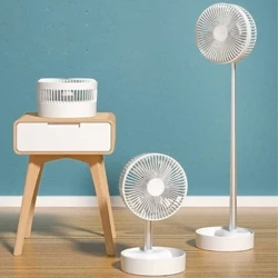 Bærbare blæsere Teleskopisk foldbar usb genopladelig blæser Air Cooler Tablettelefon bordstativ 4-trins lydløs blæser