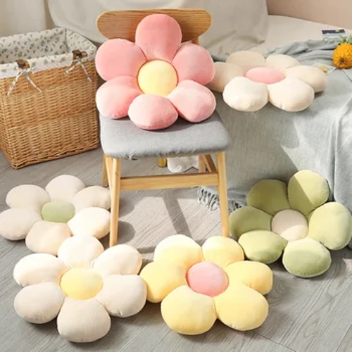 Doldurulmuş Altı Yapraklı Çiçek Yastık Girly Odası Dekor Ayçiçeği Yastık Cumbalı Pencere Pembe Çiçek Ayarı Çocuklar için Yatak Odası koltuk yastığı
