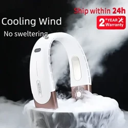 Boyun Fan Fan Mini Taşınabilir Klima USB Şarj Edilebilir HAVA SOĞUTUCU 5 Hız Elektrikli Fan Açık Vantilatör için 5000 mAh