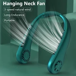 Tragbarer Mini-Halsventilator, wiederaufladbarer elektrischer Ventilator, flügelloser Nackenbügelventilator, Luftkühler, Camping, ventilador, Sportventilatoren, neu