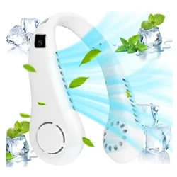 Bärbar Lazy Bladeless Hängande Neck Fläkt Uppladdningsbar Bärbar Head Fläkt 3000mAh USB Mini Fläkt Resa Utomhus Sport Fans