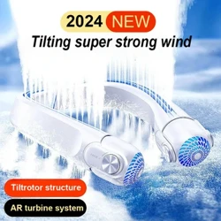 Taşınabilir Boyuna Monte Fan, USB Şarjlı, Üç Ayarlanabilir Kanatsız Turbo Kanat, Dış Mekan Kullanımına Uygun