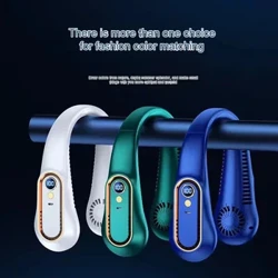 Mùa hè Mới Quạt Cổ Treo Sạc USB Di Động Quạt Nhỏ Văn Phòng Sinh Viên Thể Thao Miễn Phí Điều Chỉnh Nguồn Im Lặng Màn Hình Hiển Thị Kỹ Thuật Số