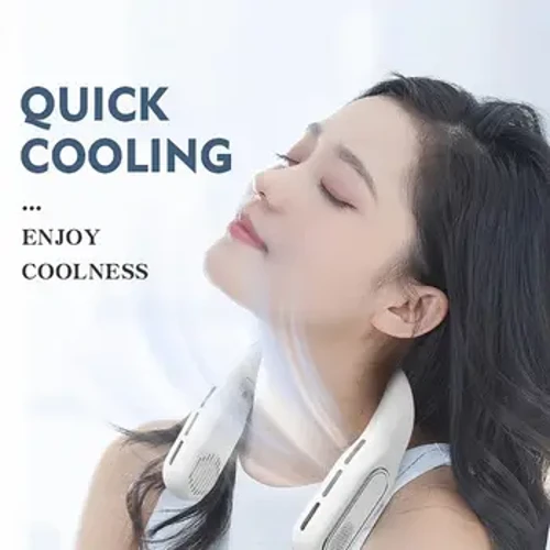 Ventilatore appeso al collo pieghevole con foglie da 1pc, piccolo ventilatore portatile USB, piccolo ventilatore da viaggio all'aperto, energia eolica a tre velocità, forniture estive