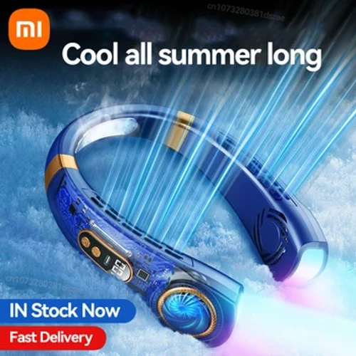 Quạt treo cổ Xiaomi Máy điều hòa không khí di động Type-C USB có thể sạc lại Quạt điện 5 tốc độ dành cho thể thao