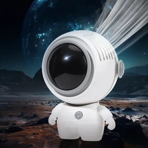Tragbarer Mini-Astronauten-Blattloser Ventilator Handgehaltener leiser USB wiederaufladbarer Hängehalsventilator Wohnheim Büro Außenluftkühlungsventilator