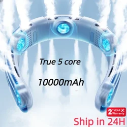 Quạt Cổ Di Động 10000 MAh Quạt Sạc Mini 3 Tốc Độ Gió Lớn Ngoài Trời Điện Im Lặng Tích Hợp Cho Gia Đình cắm Trại Ngoài Trời