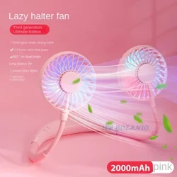 Kaasaskantavad kaelarippuvad ventilaatorid USB-laetavad lehtedeta mini õhujahutusventilaator Konditsioneer Kantavad kaelarihma ventilaatorid