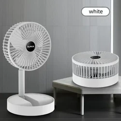 Quạt Đứng, Sàn/USB di động gấp 6 inch có pin sạc, 3 tốc độ có thể điều chỉnh độ cao siêu êm