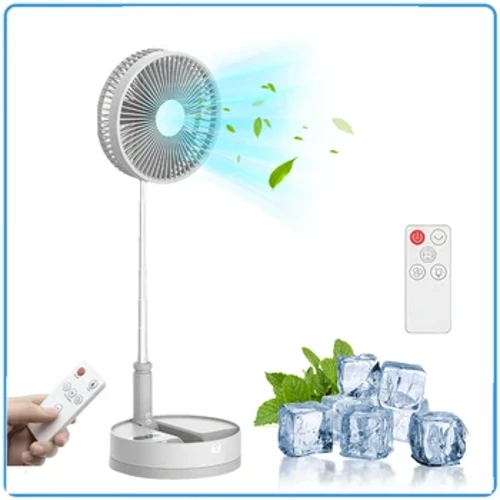 P10 10800mAh Ventilador portátil dobrável USB Controle Remoto Refrigerador de ar silencioso recarregável sem fio Ventilador de chão para mesa de acampamento